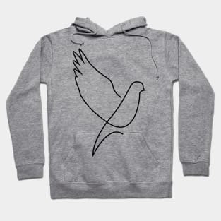 Dove - single line art Hoodie